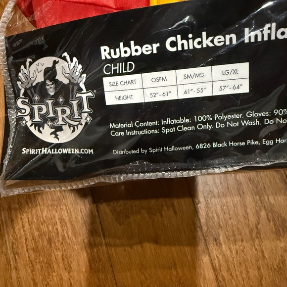 Spirit Halloween Inflatable Blow Up Chicken Costume Childrens One Size Fits Most - Picture 7 of 7